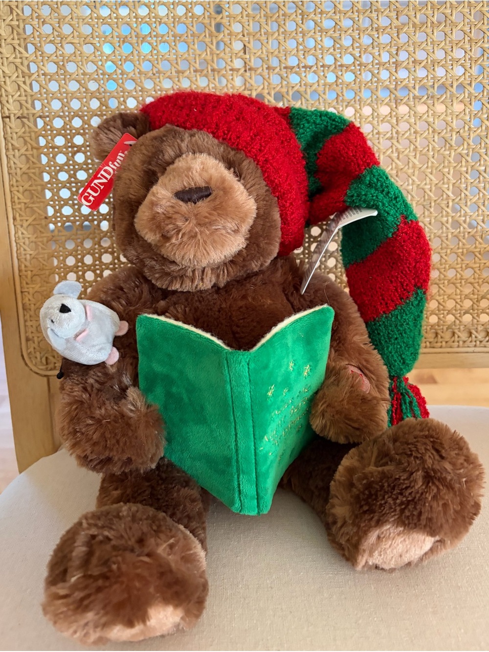 GUND Holiday Storytime Bear- Reads Night Before Christmas- NWT